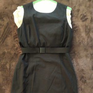 Calvin Klein Black Sheath Dress with belt - size 6